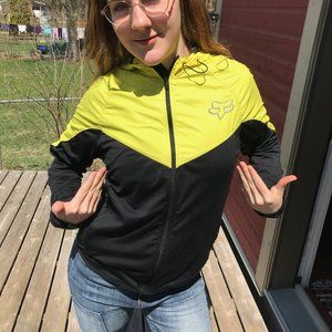 Fox jacket, neon yellow